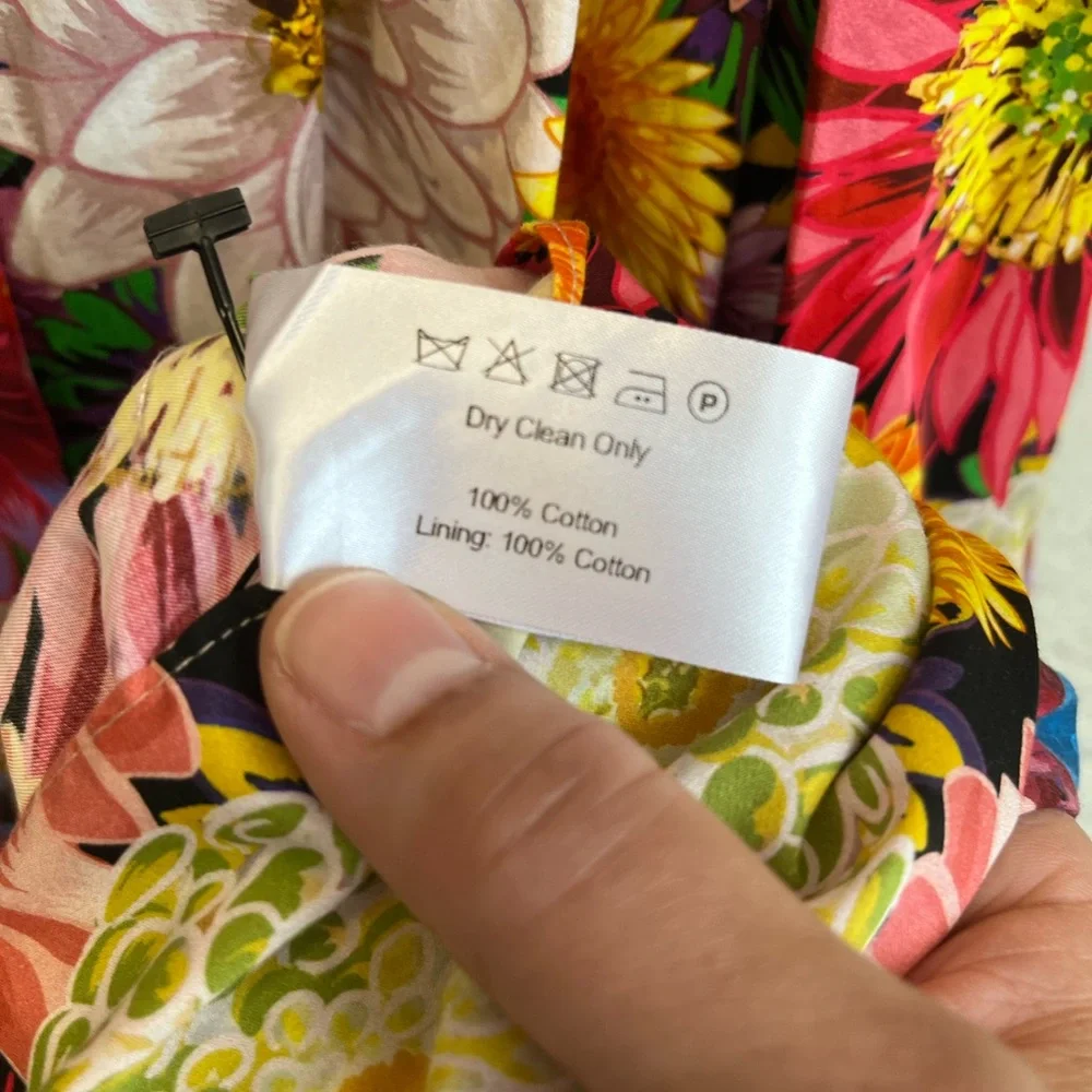 Borgo De Nor Multicolored Cotton Demi Dress in Over the Rainbow Dress Sz. 12 NWT - Picture 8 of 8